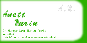 anett murin business card